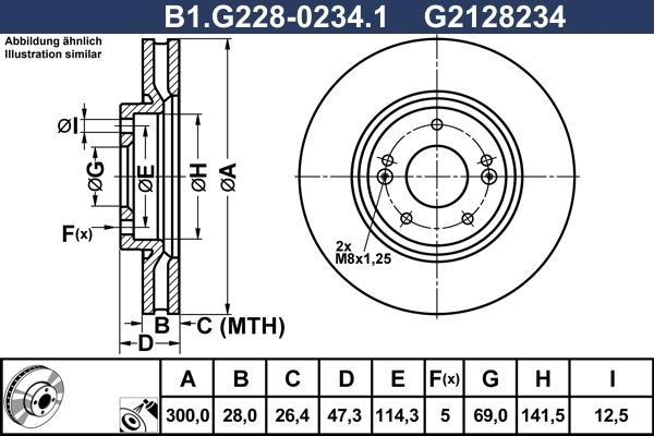 Galfer B1.G228-0234.1 - Тормозной диск abcparts.ee
