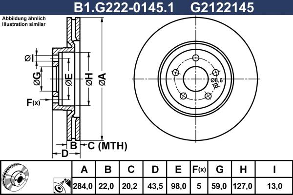 Galfer B1.G222-0145.1 - Тормозной диск abcparts.ee