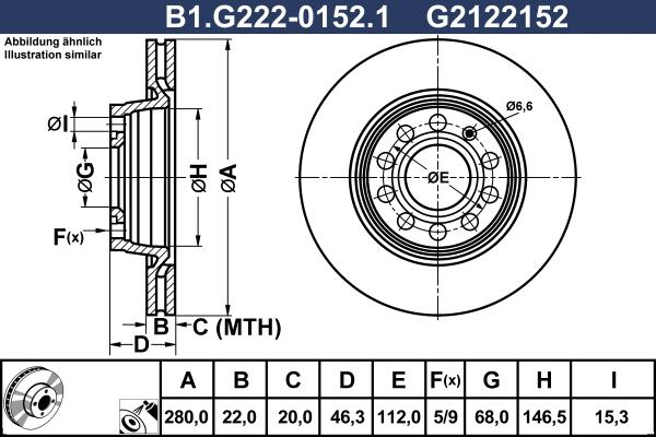 Galfer B1.G222-0152.1 - Тормозной диск abcparts.ee