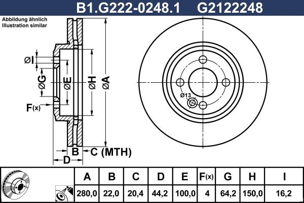 Galfer B1.G222-0248.1 - Тормозной диск abcparts.ee