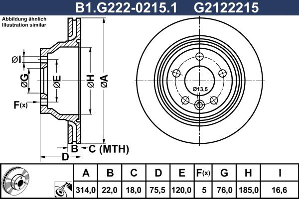 Galfer B1.G222-0215.1 - Тормозной диск abcparts.ee