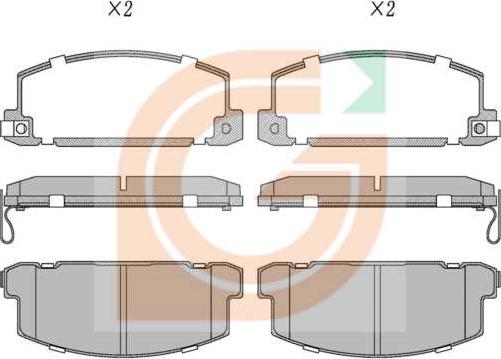 GAMA GA10952 - Тормозные колодки, дисковые, комплект abcparts.ee