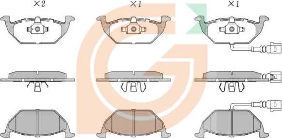 GAMA GA10028 - Тормозные колодки, дисковые, комплект abcparts.ee