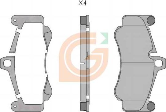 GAMA GA10120 - Тормозные колодки, дисковые, комплект abcparts.ee