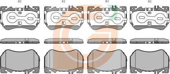 GAMA GA10851 - Тормозные колодки, дисковые, комплект abcparts.ee