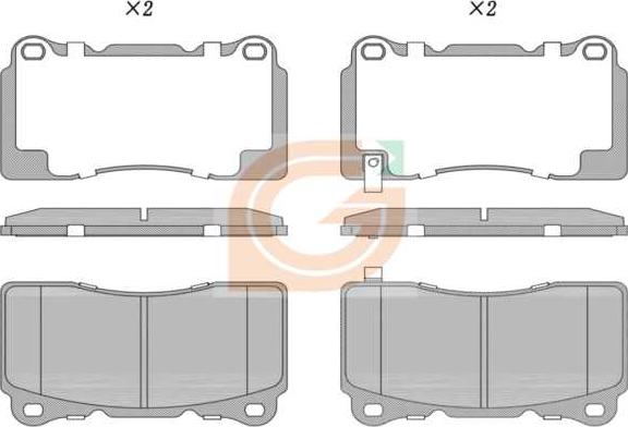 GAMA GA10373 - Тормозные колодки, дисковые, комплект abcparts.ee