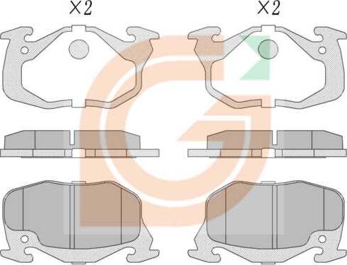 GAMA GA10253 - Тормозные колодки, дисковые, комплект abcparts.ee