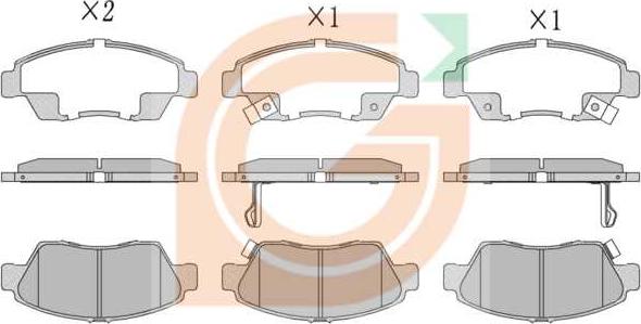 GAMA GA10239 - Тормозные колодки, дисковые, комплект abcparts.ee