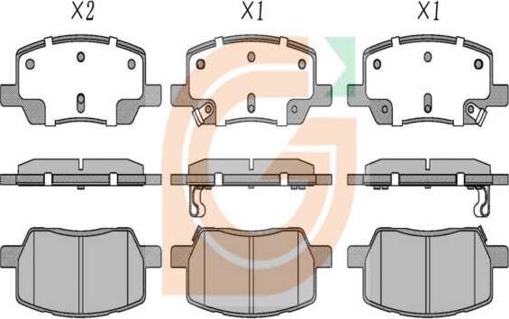 GAMA GA20481 - Тормозные колодки, дисковые, комплект abcparts.ee