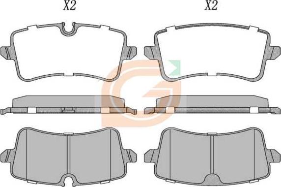 GAMA GA20083 - Тормозные колодки, дисковые, комплект abcparts.ee