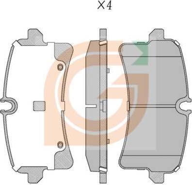 GAMA GA20029 - Тормозные колодки, дисковые, комплект abcparts.ee