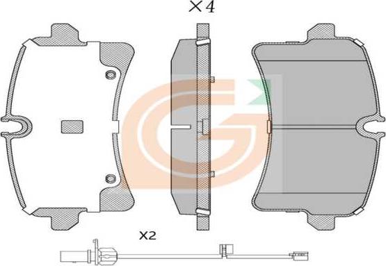 GAMA GA20810 - Тормозные колодки, дисковые, комплект abcparts.ee