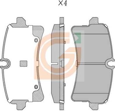 GAMA GA20700 - Тормозные колодки, дисковые, комплект abcparts.ee