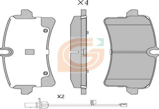 GAMA GA20701 - Тормозные колодки, дисковые, комплект abcparts.ee