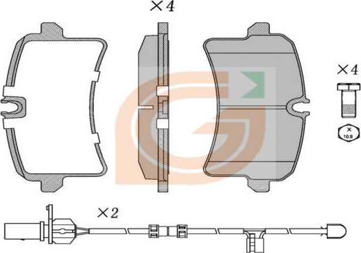 GAMA GA20730 - Тормозные колодки, дисковые, комплект abcparts.ee