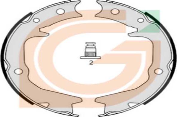 GAMA GB10669 - Комплект тормозных колодок, барабанные abcparts.ee