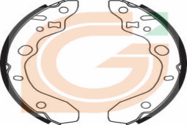 GAMA GB10600 - Комплект тормозных колодок, барабанные abcparts.ee