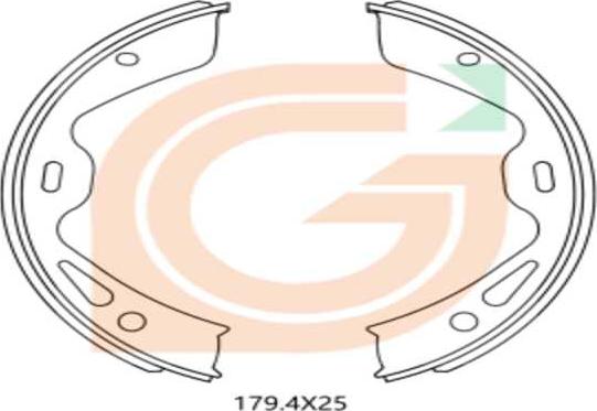 GAMA GB10191 - Комплект тормозных колодок, барабанные abcparts.ee