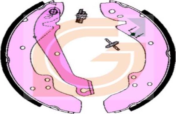 GAMA GB10308 - Комплект тормозных колодок, барабанные abcparts.ee