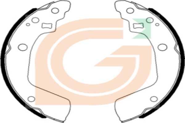 GAMA GB10250 - Комплект тормозных колодок, барабанные abcparts.ee
