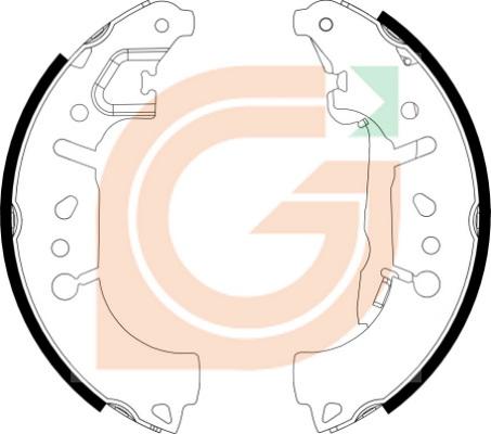 GAMA GB10282 - Комплект тормозных колодок, барабанные abcparts.ee