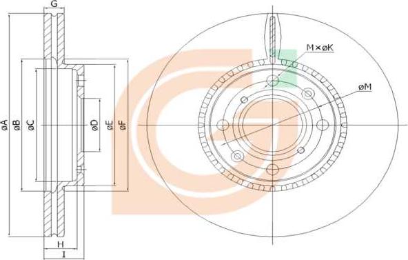 GAMA GM20187 - Тормозной диск abcparts.ee