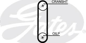 GATES T351HOB - Зубчатый ремень ГРМ abcparts.ee