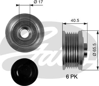 GATES OAP7032 - Шкив генератора, муфта abcparts.ee