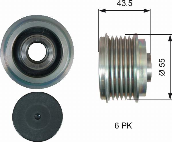 GATES OAP7219 - Шкив генератора, муфта abcparts.ee