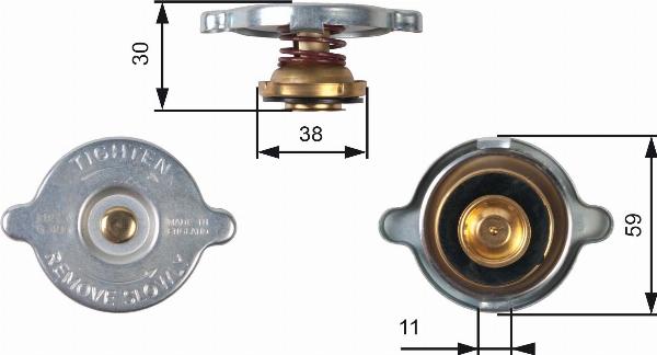 GATES RC102 - Крышка горловины радиатора abcparts.ee