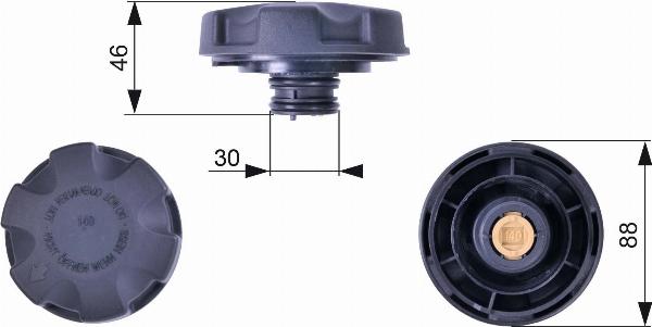 GATES RC241 - Крышка, резервуар охлаждающей жидкости abcparts.ee