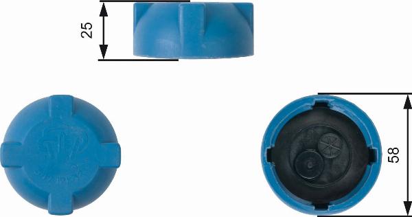 GATES RC203 - Крышка, резервуар охлаждающей жидкости abcparts.ee