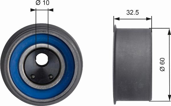 GATES T41046 - Натяжной ролик, зубчатый ремень ГРМ abcparts.ee
