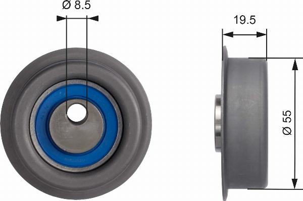 GATES T41047 - Натяжной ролик, зубчатый ремень ГРМ abcparts.ee