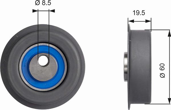GATES T41053 - Натяжной ролик, зубчатый ремень ГРМ abcparts.ee