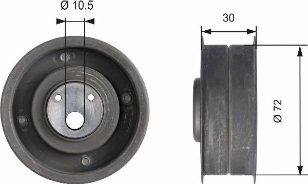 GATES T41080 - Натяжной ролик, зубчатый ремень ГРМ abcparts.ee