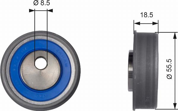 GATES T41038 - Натяжной ролик, зубчатый ремень ГРМ abcparts.ee