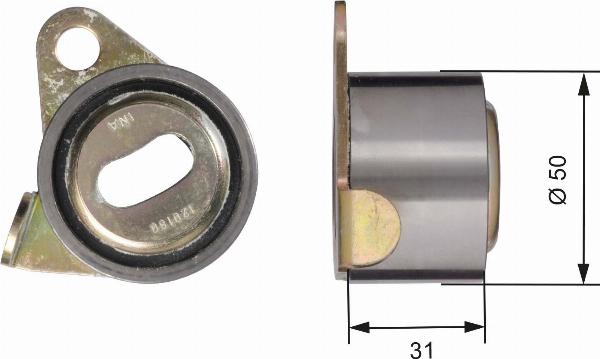 GATES T41159 - Натяжной ролик, зубчатый ремень ГРМ abcparts.ee