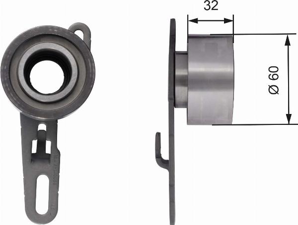 GATES T41150 - Натяжитель, ремень ГРМ abcparts.ee