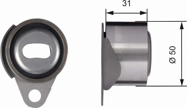 GATES T41157 - Натяжной ролик, зубчатый ремень ГРМ abcparts.ee