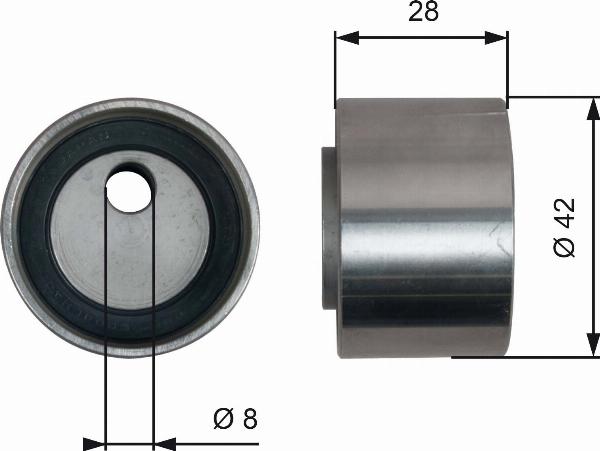 GATES T41305 - Натяжной ролик, зубчатый ремень ГРМ abcparts.ee