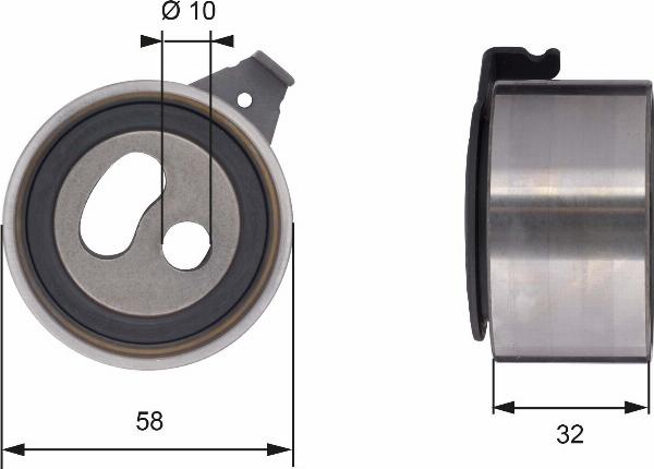 GATES T41296 - Натяжной ролик, зубчатый ремень ГРМ abcparts.ee