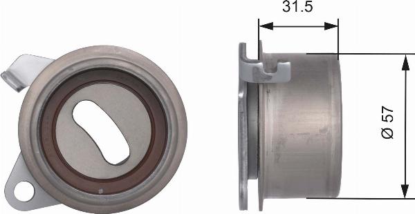 GATES T41244 - Натяжной ролик, зубчатый ремень ГРМ abcparts.ee