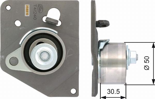 GATES T41240 - Натяжной ролик, зубчатый ремень ГРМ abcparts.ee