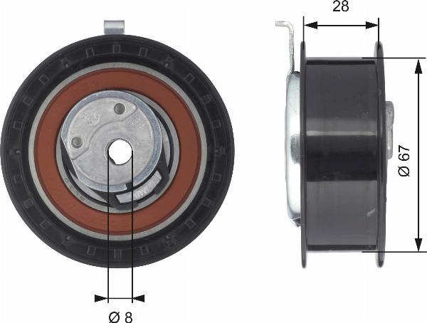 GATES T43052 - Натяжной ролик, зубчатый ремень ГРМ abcparts.ee