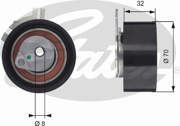 GATES T43117 - Натяжной ролик, зубчатый ремень ГРМ abcparts.ee