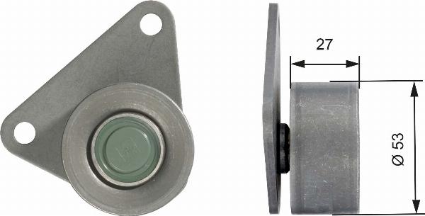 GATES T42097 - Направляющий ролик, зубчатый ремень ГРМ abcparts.ee