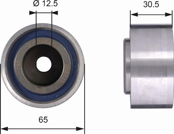 GATES T42061 - Направляющий ролик, зубчатый ремень ГРМ abcparts.ee