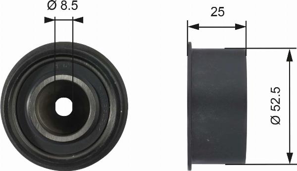 GATES T42076 - Направляющий ролик, зубчатый ремень ГРМ abcparts.ee