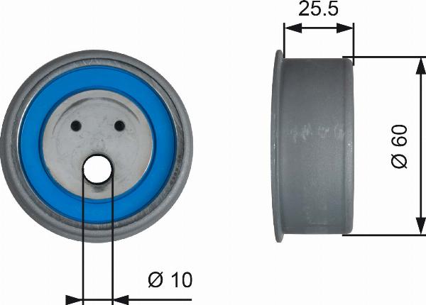 GATES T42230 - Натяжной ролик, зубчатый ремень ГРМ abcparts.ee
